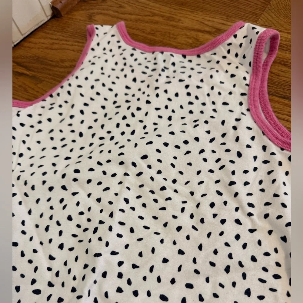 Tea Collection White and Black Dress with Pink details size 8
